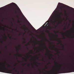 Express Purple and Black Floral Top